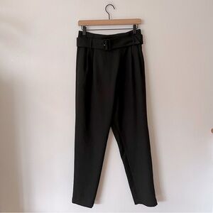 Wilfred Aritzia Black High Rise Belted Trouser Dress Pants Women’s Size Medium
